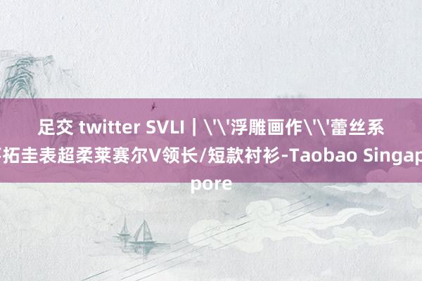 足交 twitter SVLI|''浮雕画作''蕾丝系列落拓圭表超柔莱赛尔V领长/短款衬衫-Taobao Singapore